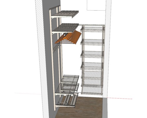 Сетчатая гардеробная в маленькую прихожую